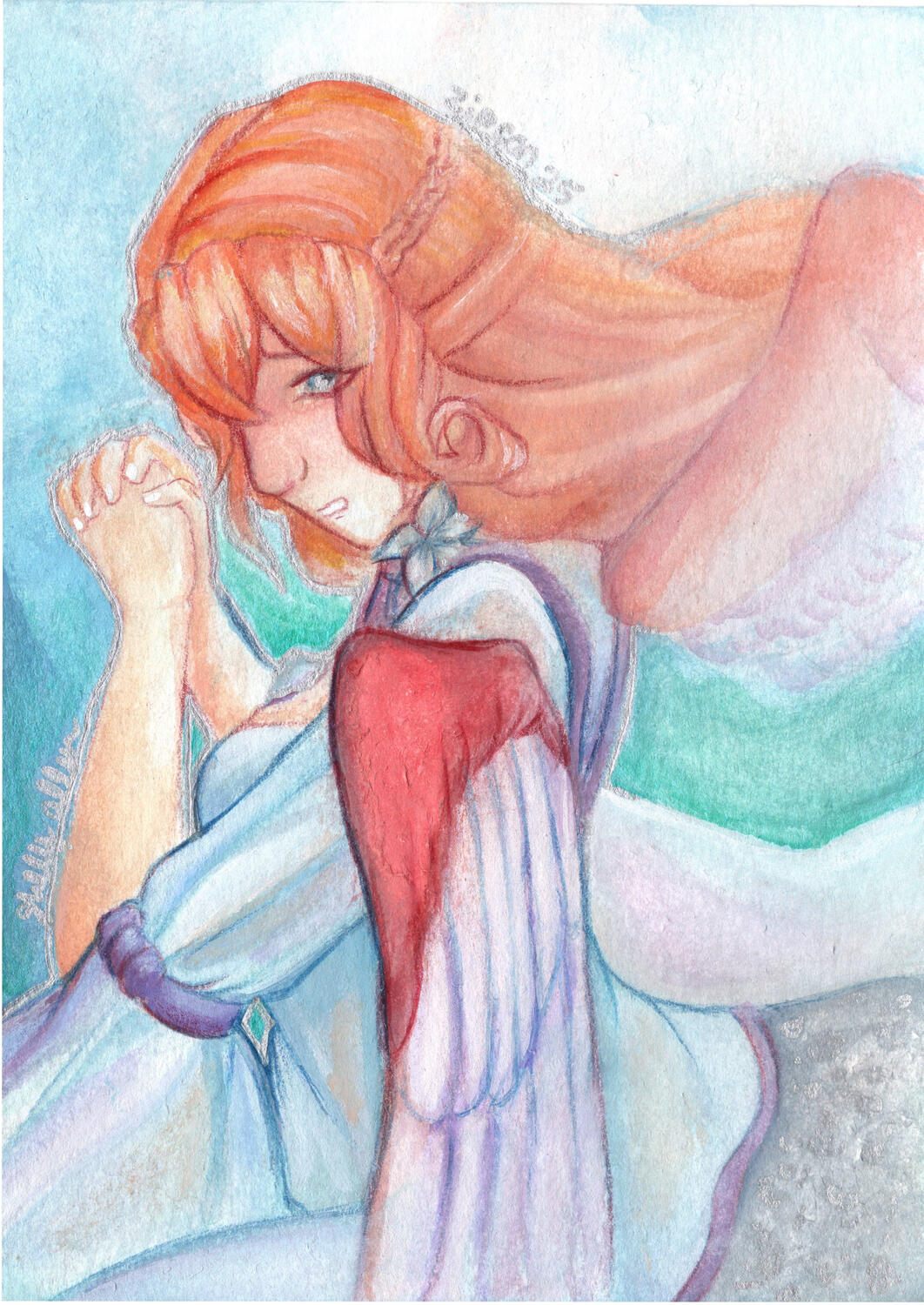 Watercolor Waist Up